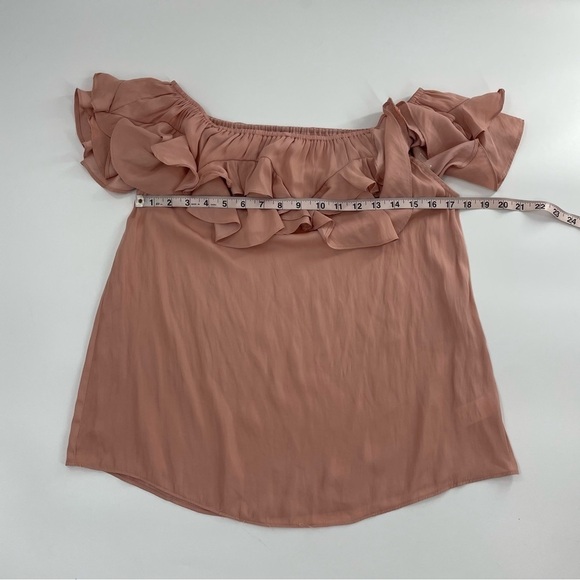 DO+BE‎ Off the Shoulder Ruffle Sleeveless Top in Dusty Rose Color NWT - Picture 4 of 8